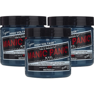 MANIC PANIC Classic Mermaid Semi Permanent Hair Color - Neon Ocean Blue Hair Dye for Women & Men That Lasts 4-6 Weeks - Vegan, Ammonia & Cruelty-Free