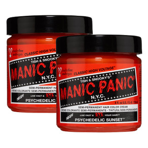 MANIC PANIC Classic Psychedelic Sunset Semi Permanent Hair Color - Neon Orange Hair Dye for Women & Men That Lasts 4-6 Weeks - Vegan, Ammonia & Cruel