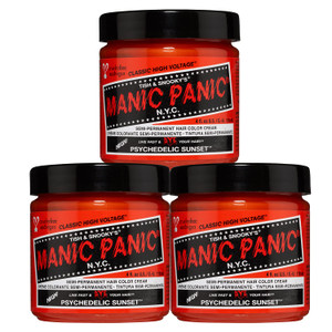 MANIC PANIC Classic Psychedelic Sunset Semi Permanent Hair Color - Neon Orange Hair Dye for Women & Men That Lasts 4-6 Weeks - Vegan, Ammonia & Cruel