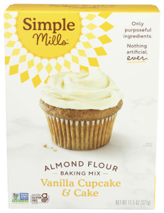 Simple Mills Almond Flour Baking Mix, Vanilla Cupcake & Cake Mix - Gluten Free, Plant Based, Paleo Friendly, 11.5 Ounce (Pack of 1)