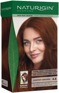 Naturigin Permanent Hair Color, 4.6 Copper Brown, Ammonia Free, 100% Gray Coverage, Nourishing Natural Formula, For All Hair Types, Long-Lasting, Veg