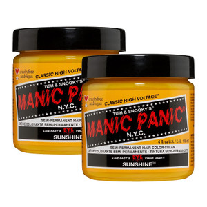 MANIC PANIC Classic Sunshine Semi Permanent Hair Color - Warm Sunflower Yellow Hair Dye for Women & Men That Lasts 4-6 Weeks - Vegan, Ammonia & Cruel