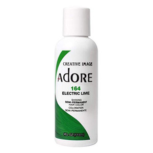 Adore Semi Permanent Hair Color (164 Electric Lime) | Vegan & Cruelty-Free Green Hair Dye | No Ammonia, No Peroxide, No Alcohol | 4 Fl Oz