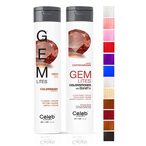 Celeb Luxury Intense Color Depositing Colorwash Shampoo + Bondfix Rebuilder, Vegan, Sustainably Sourced Plant-Based, Semi-Permanent Hair Color, Viral