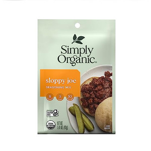 Simply Organic Sloppy Joe, Certified Organic, Gluten-Free | 1.41 oz | Pack of 4