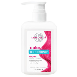 Keracolor Clenditioner HOT PINK Hair Dye - Semi Permanent Hair Color Depositing Conditioner, Cruelty-free, 12 Fl. Oz.
