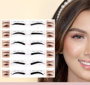 12 STYLE/SHAPE SELF ADHESIVE EYEBROWS STENCIL - 26 pcs pads x 2 eyebrows stencil on every pad.