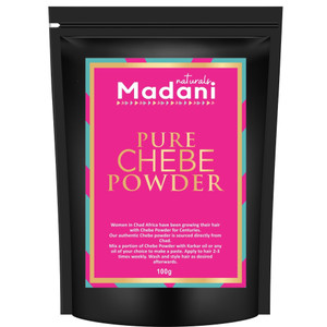 Madani Naturals Authentic Pure Chebe Powder From Chad Africa - Natural Organic Ingredients, Healthy Hair Growth Formula, Helps Prevent Breakage - Dry