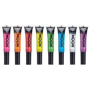 Moon Glow Neon UV Mascara | Set of 8 | Bright Neon Color, Glows under Blacklights/UV Lighting | Neon Make up