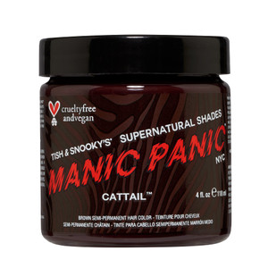 MANIC PANIC Cattail Medium Brown Hair Dye - Supernatural - Semi Permanent Mid-toned Chocolate Brown Hair Color For Women And Men - Vegan, PPD & Ammon