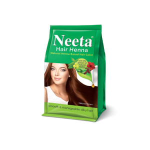 Neeta Hair Henna Powder Enriched With Natural Herbs, Ammonia Free Henna Hair Dye - Natural Brown - 4.41Oz
