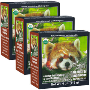 Light Mountain Henna Hair Color & Conditioner - Spicy Cinnamon Hair Dye for Men/Women, Organic Henna Leaf Powder and Botanicals, Chemical-Free Semi-P