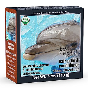 Light Mountain Henna Hair Color & Conditioner - Warm Chestnut Hair Dye for Men/Women, Organic Henna Leaf Powder and Botanicals, Chemical-Free, Semi-P