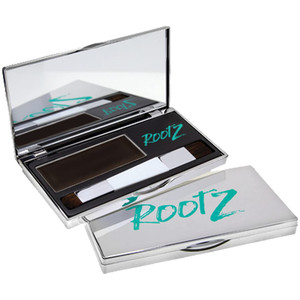Rootz Deep Dark Brown Grey Root Touch Up Temporary Concealing Powder with Unique Dual Action Brush - Instantly Cover Grey Roots, Shape & Thicken Eyeb