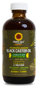 Tropic Isle Living Jamaican Black Castor Oil XX Dark 4 oz  Conditioning Blend for Hair and Scalp Care with a Rich Finish