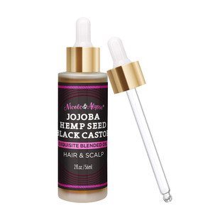 Nicole & Alyssa - Hair and Scalp Oil 2oz - 100% Pure Essential Oil (Jojoba Oil, Hemp Seed Oil, Black Castor Oil) (Pack of 1)