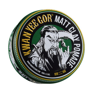 KWAN YEE GOR Matte Hair Clay Pomade for Men - 24H Strong Hold & Water-Based | German Formula | No White Residue, Easy Wash | Beeswax & Kaolin Clay |