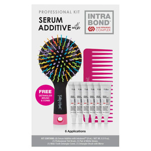 Punky Professional Serum Additive Kit with IntraBond Hair Repair Treatment  Strengthens & Protects Hair, Includes Free Detangler Brush & Comb, 6 App