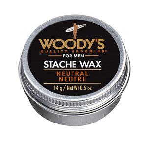 Woody's Mustache Wax - Strong Hold Stache Beard Styling Wax for Men, Tames Unruly Facial Hair, Neutral Finish, Non-Greasy, Long-Lasting Control, 0.5