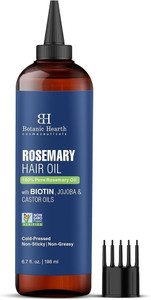Botanic Hearth Hair Oil for Hair Growth | Rosemary Oil for Hair Growth with Biotin, Castor & Jojoba | Scalp Oil & Dry Scalp Treatment | Color Safe |