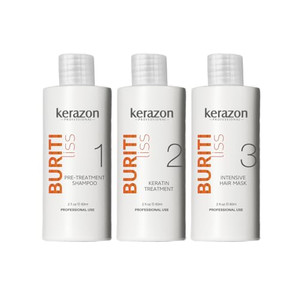 KERAZON Brazilian Keratin Treatment Buriti Liss Kit 2oz/60ml - At Home Keratin Treatment Smoothing and Straightening - Keratina para Alisar el Pelo -