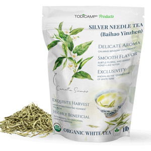 TODICAMP White Tea Organic Silver Needle Tea - 1 lb of Premium Silver Needle White Tea - Rich in Antioxidants Organic White Tea Loose Leaf White Tea
