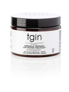 tgin Miracle RepaiRx Curl Protein Reconstructor for Curly, Coily, and Wavy Hair, with Biotin and Black Castor Oil, Nourishes and Restores Damaged, Co