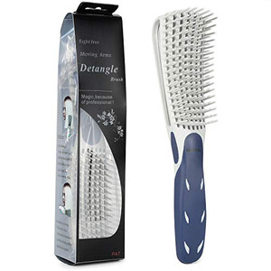 BESTOOL Detangling Brush for Curly and Natural Black Hair, Afro 3/4abc Texture, Faster and Easier Detangling of Wet or Dry Hair with No Pain (Blue)