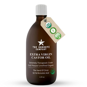 The Goodbye Company Organic Castor Oil for Hair, Skin & Eyelashes  100% Pure, Cold-Pressed, Hexane-Free, Unrefined  Nourishing Beauty & Wellness Oi
