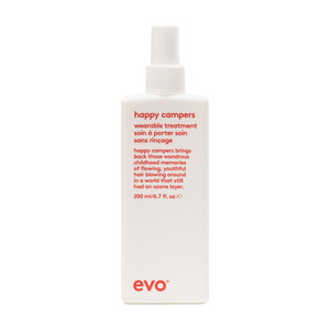 EVO Happy Campers Leave-In Hair Treatment for All Hair Types - Lightweight Daily Styling with UV Protection & Frizz Control - 6.8 fl oz