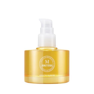 BRITISH M Annatto Hair Oil 2.36 fl. oz  Frizz-Free Shine, Deep Hydration, Natural Vegan Formula, UV Protection, Salon-Quality for All Hair Types