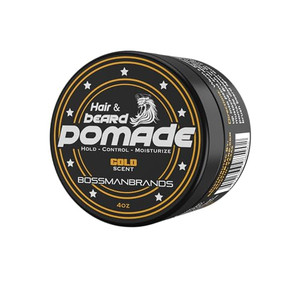Bossman Hair & Beard Pomade for Men (Gold Scent)  Medium Hold & Moisturizing for Hair, Beard & Mustache Styling  Made in USA