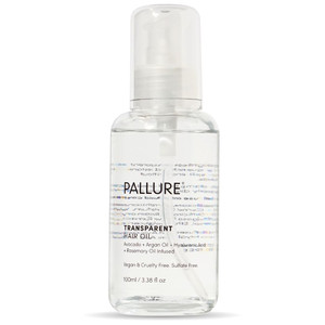 Pallure Transparent Hair Oil Treatment, To Support Thicker, Voluminous, Fuller Looking Hair, Infused with Hyaluronic Acid, Biotin, Avocado and Rosema