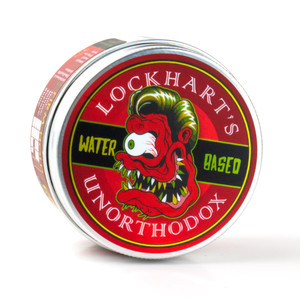 Lockharts Unorthodox Water-Based Goon Grease - Handcrafted Water-Based Pomade for Men - Strong Hold, Medium Shine - Easy Wash Out - Spicy Goon Scent