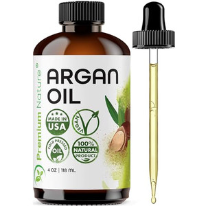 Premium Nature Argan Oil for Hair Virgin 100% Pure Cold Pressed Argon Oil Hair Serum For Hair Stimulate Growth for Dry and Damaged Hair Argan Oil for