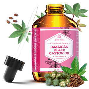 Leven Rose Jamaican Black Castor Seed Oil, Jamaican Black Castor Oil for Hair Growth, 100% Natural, Pure Organic Serum, Scalp Oil Treatment, Skin Soo