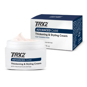 TRX2 Hair Thickening & Styling Cream - Non-sticky & lightweight texture - for all Hair Types - Thicker and more Hydrated - No Dyes [1.7 oz]