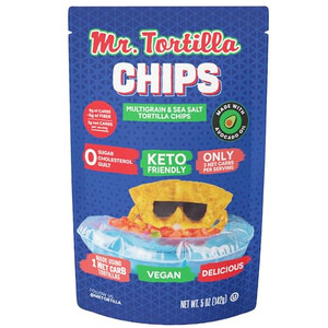 Mr. Tortilla Protein Keto Chips - Dairy Free, Keto Friendly Tortilla Chips Protein Snacks, 3 Net Carbs Per Serving, 25g Protein per Bag, Low Carb - (