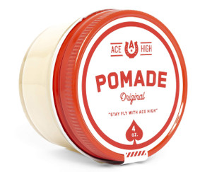Ace High Pomade, Strong Hold, Natural Shine, Water Based, Hand Crafted, 4oz