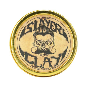 Hair Clay For Men - Slayer Clay Organic Medium Hold 2 Ounce Tin - Like Pomade Cream Or Gel - Shine Free & Non Greasy - Anti Dandruff & Easy To Use Me