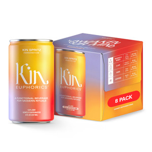 Kin Euphorics Kin Spritz Non-Alcoholic Functional Beverage | Invigorating Booster | Adaptogen & Nootropic Drink | Rhodiola Rosea, 5-HTP, GABA | Ready