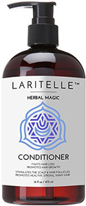 Laritelle Organic Conditioner 16 oz | Hair Loss Prevention, Anti-Breakage, Split Ends Treatment | Rosemary & Saw Palmetto | NO GMO, Gluten, Alcohol,