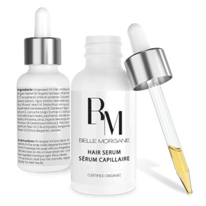Belle Morgane Hair Growth Serum with Vitamin E, Turmeric & Argan Oil, Organic Dry Scalp Treatment for Women - Natural Serum for Hair Loss & Thinning