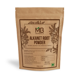 MB Herbals Alkanet Root Powder 8 oz / 227 Gram | Alkanet Powder | Ratanjot/Alkanna tinctoria | Natural Coloring Agent for Cosmetics & Fabrics | Hair