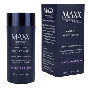 MAXX PRO-SERIES Hair Building Fibers - Volumizing Hair Fibers with real Keratin for Thinning Hair/Hair Loss Dermatologist Tested and Certified Hypoal