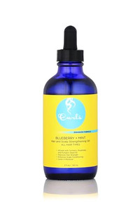 Curls Blueberry Bliss Blueberry & Mint Hair and Scalp Strengthening Oil - 4 oz, Root-Penetrating Hair Oil with Turmeric, Rosemary & Pumpkin Seed Oil,