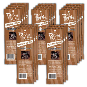 Primal Spirit Vegan Jerky  Classic Flavor  Hickory Smoked, 10 g. Plant Based Protein per oz., Certified Non-GMO, No Preservatives, Sports Friendl