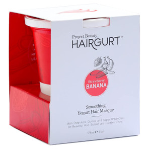 Hairgurt Strawberry Banana Smoothing Hair Mask for Color-Treated and Extremely Dry Damaged Hair - Professional Deep Conditioning Treatment - Intense