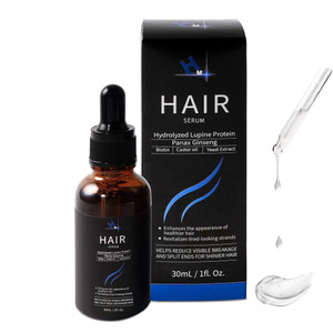 HM Vegan Hair Growth Serum  Biotin & Plant Proteins  Strengthens Hair, Nourishes Scalp, Adds Shine  Lightweight Leave-In for Women & Men  1oz