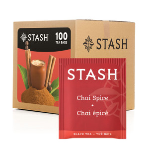 Stash Tea Chai Spice Black Tea, Box of 100 Tea Bags
